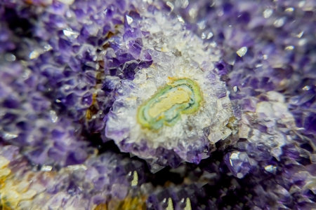 Crystal fluorite close up, cut stoneの写真素材