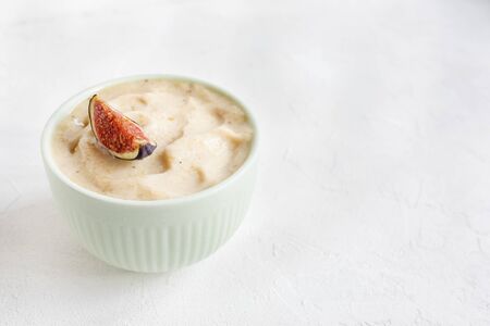 Vegan homemade banana and mango gelato ice cream.の写真素材