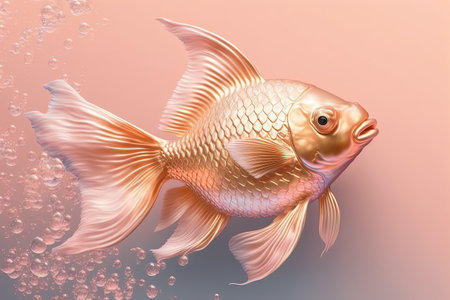 White cat portrait, pink and gold yellow colors, copy space. Pop art modern styleの写真素材