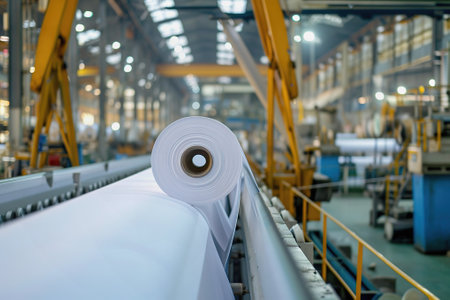 Continuous paper rolling out in an automated production processの素材
