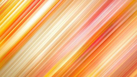 Abstract Motion Blur Showing Linear Flow in Orange, Yellow, and Peach Hues.の素材