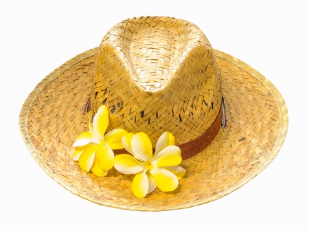 hat on the white backgroundの写真素材