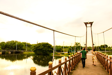 Long Bridge in the evening time.の写真素材