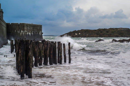 Waves and movement of the oceanの写真素材