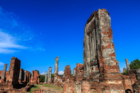 Wat Phra Si Sanphet ancient city and historical place. Located in Ayutthaya province Thailandのeditorial素材