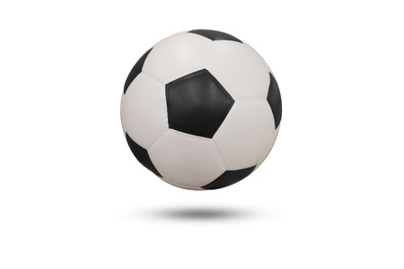 The soccer ball on white backgroundの写真素材