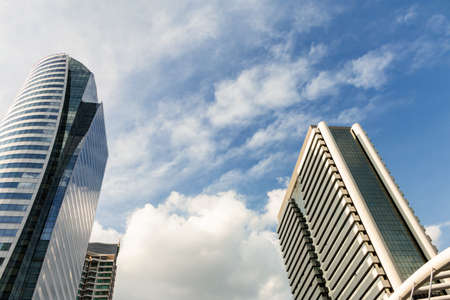 Modern glass buildings office