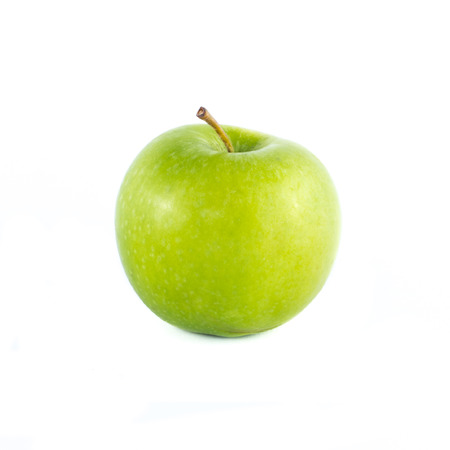 Green apple, isolated on white backgroundの写真素材