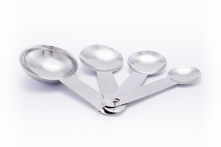 set of Measuring Spoons isolated on white backgroundの写真素材