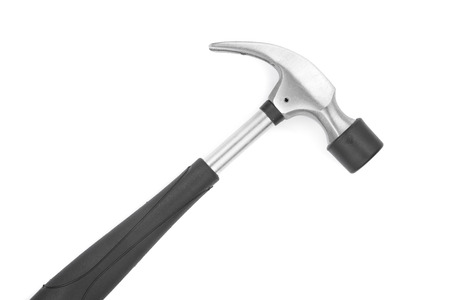 Iron hammer isolated on a white background の写真素材
