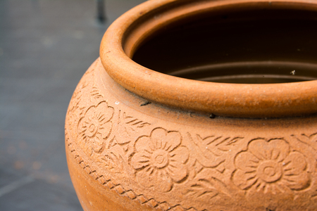 Old vintage jar earthenware handcraftの写真素材