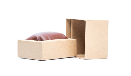 watch box isolated on white backgroundの写真素材