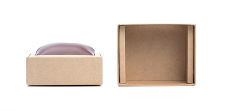 watch box isolated on white backgroundの写真素材