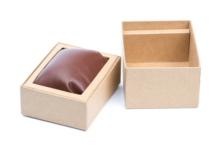 watch box isolated on white backgroundの写真素材