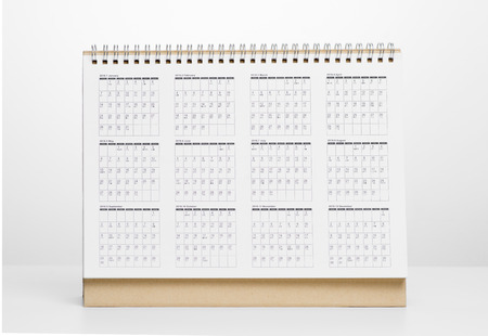 Calendar 2018 isolated on white backgroundの写真素材