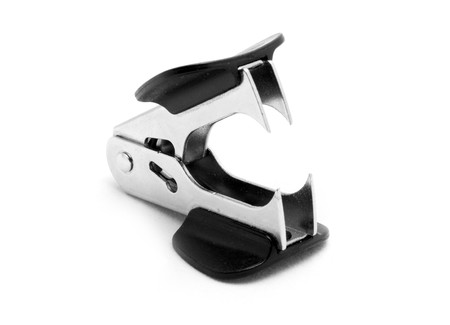 stapler remover isolated over white backgroundの写真素材