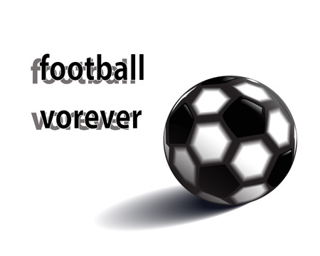 football forever black and white ball on white backgroundのイラスト素材