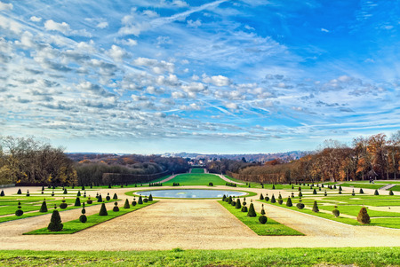 Parc of Sceaux is a large beautiful park, designed by Andre Le Notre, in Sceaux, in the southern suburbs of Paris, France.の写真素材