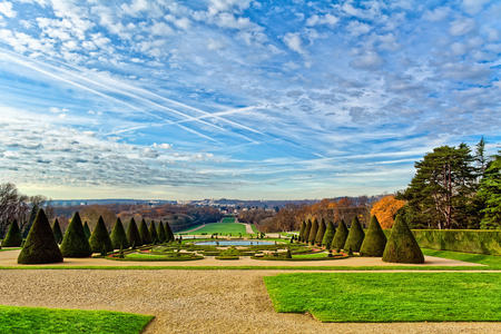Parc of Sceaux is a large beautiful park, designed by Andre Le Notre, in Sceaux, in the southern suburbs of Paris, France.の写真素材