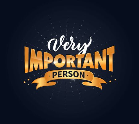 Very important person lettering phrase. Creative compositionのイラスト素材