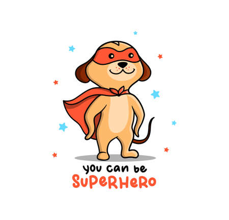 The composition is a powerful animal hero. The funny African meerkatのイラスト素材
