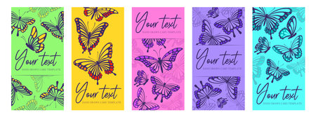 Butterfly Backgrounds for Cards, Flyers, Posters, and Advertisingのイラスト素材