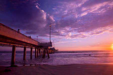 The pier at Venice Beach, Californiaの写真素材