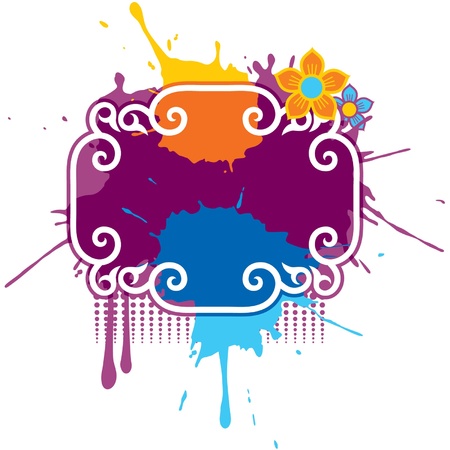 Vector Paint Splash Grunge Bannerのイラスト素材