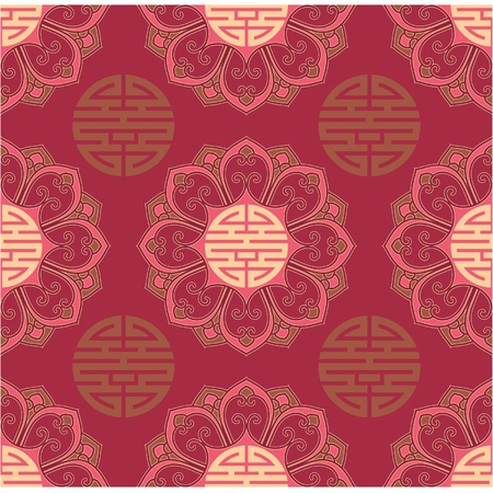 Vector Seamless Oriental Tile のイラスト素材