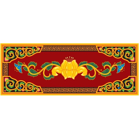 Vector Oriental Flower Design Elementのイラスト素材