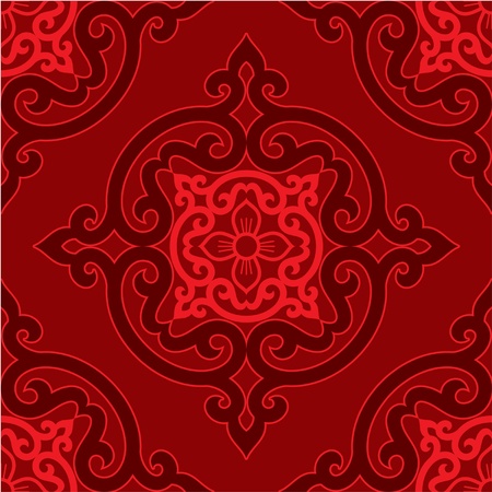 Vector Seamless Oriental Tileのイラスト素材