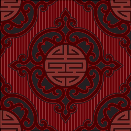 Vector Seamless Oriental Tileのイラスト素材