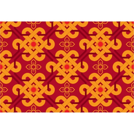 Vector Seamless Oriental Tileのイラスト素材