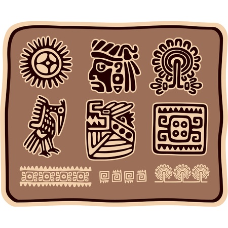 Vector Set of Mexican Design Elementsのイラスト素材