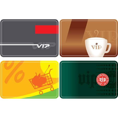 Set of Discount and VIP cards のイラスト素材