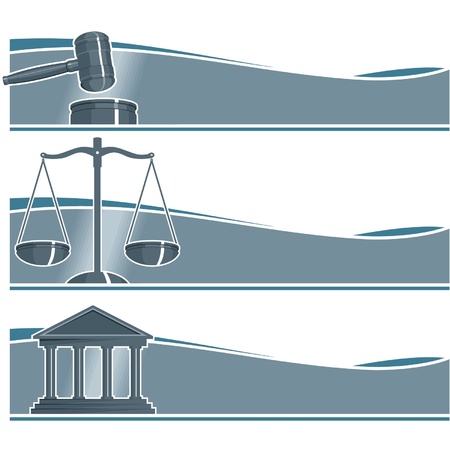Set of Attorney Bannersのイラスト素材