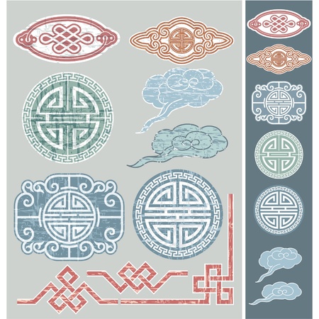 Set of Oriental Design Elements のイラスト素材