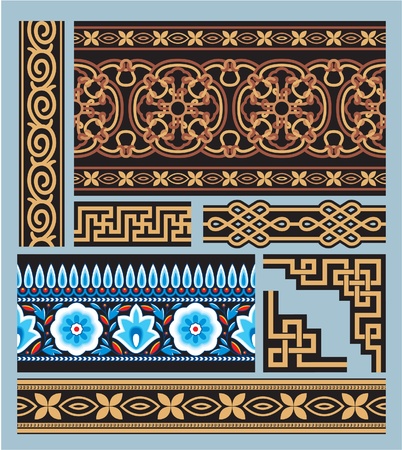 Set of Seamless Borders のイラスト素材
