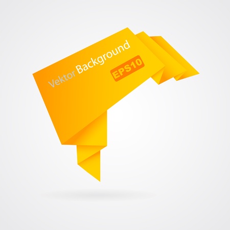 Abstract origami speech bubble vector backgroundのイラスト素材