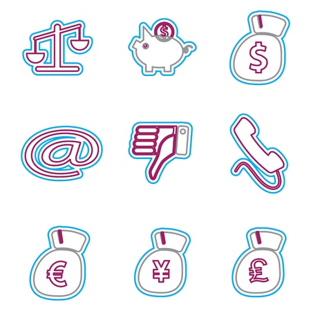 Vector business icons set 4. Vector Illustration EPS 8.のイラスト素材