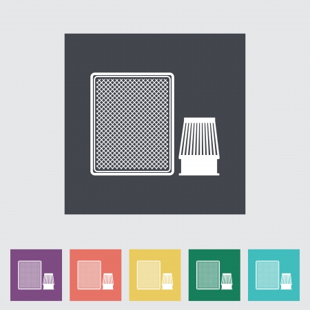 Automotive filter flat icon. Vector illustration.のイラスト素材