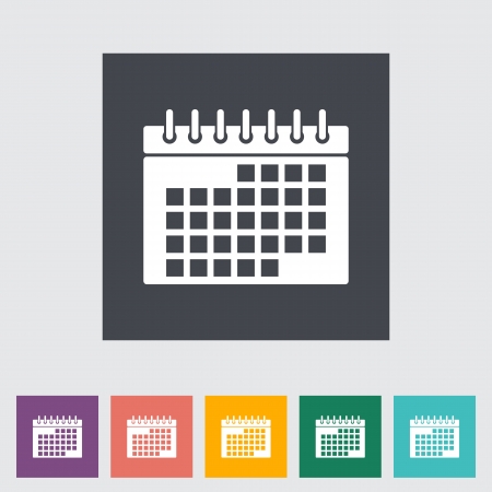 This vector illustration of a calendar flat icon.のイラスト素材
