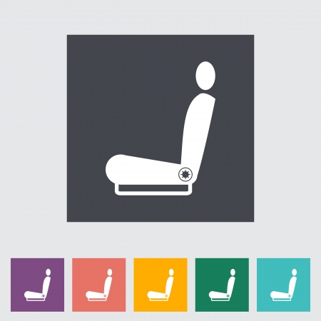 Icon flat, heated seat. Vector illustration.のイラスト素材