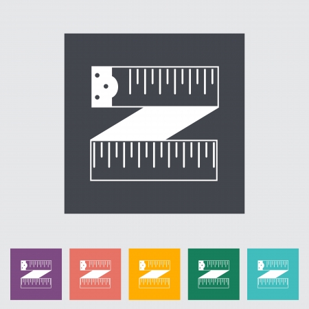Centimetr flat icon. Vector illustration EPS.のイラスト素材