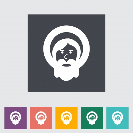 God flat single icon. Vector illustration.のイラスト素材