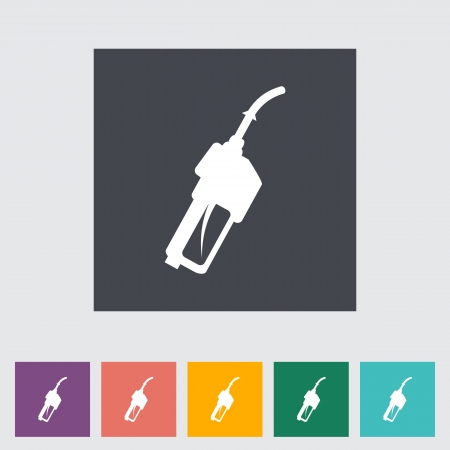 Refueling nozzle flat icon.のイラスト素材