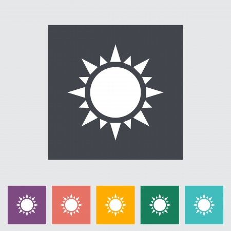 Sun flat icon. Single icon.のイラスト素材
