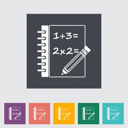 Mathematics. Single flat icon. のイラスト素材