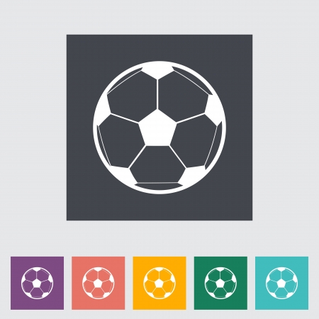Soccer ball. Single icon. Vector illustration..のイラスト素材