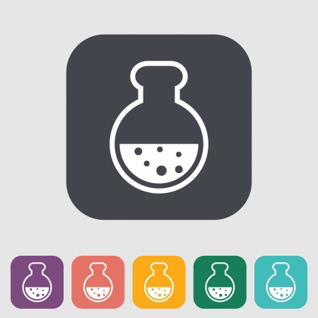 Chemisty. Single flat icon. Vector illustration.のイラスト素材